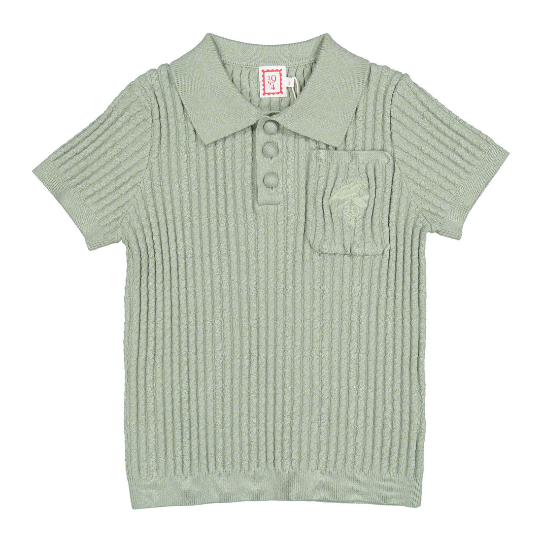 1984358 Sage Cable Knit Polo