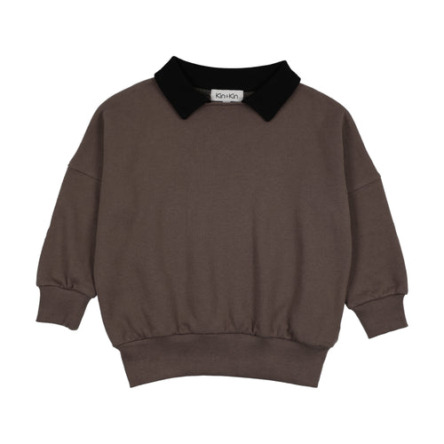 Kin Kin Contrast Collar Sweatshirt