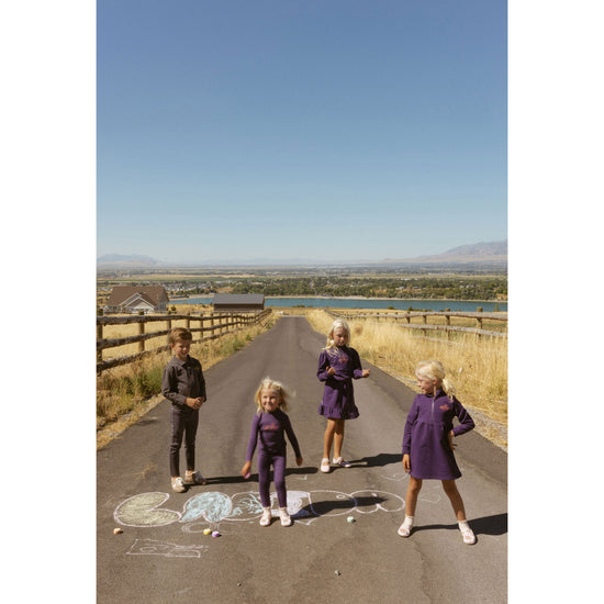 Lbl39 purple dress with half zip