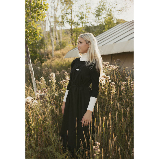 ELW218 Elements Black Jumper With Black Lace Details