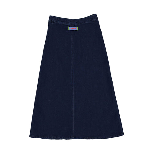 CH25133 Seemed Denim Maxi Skirt