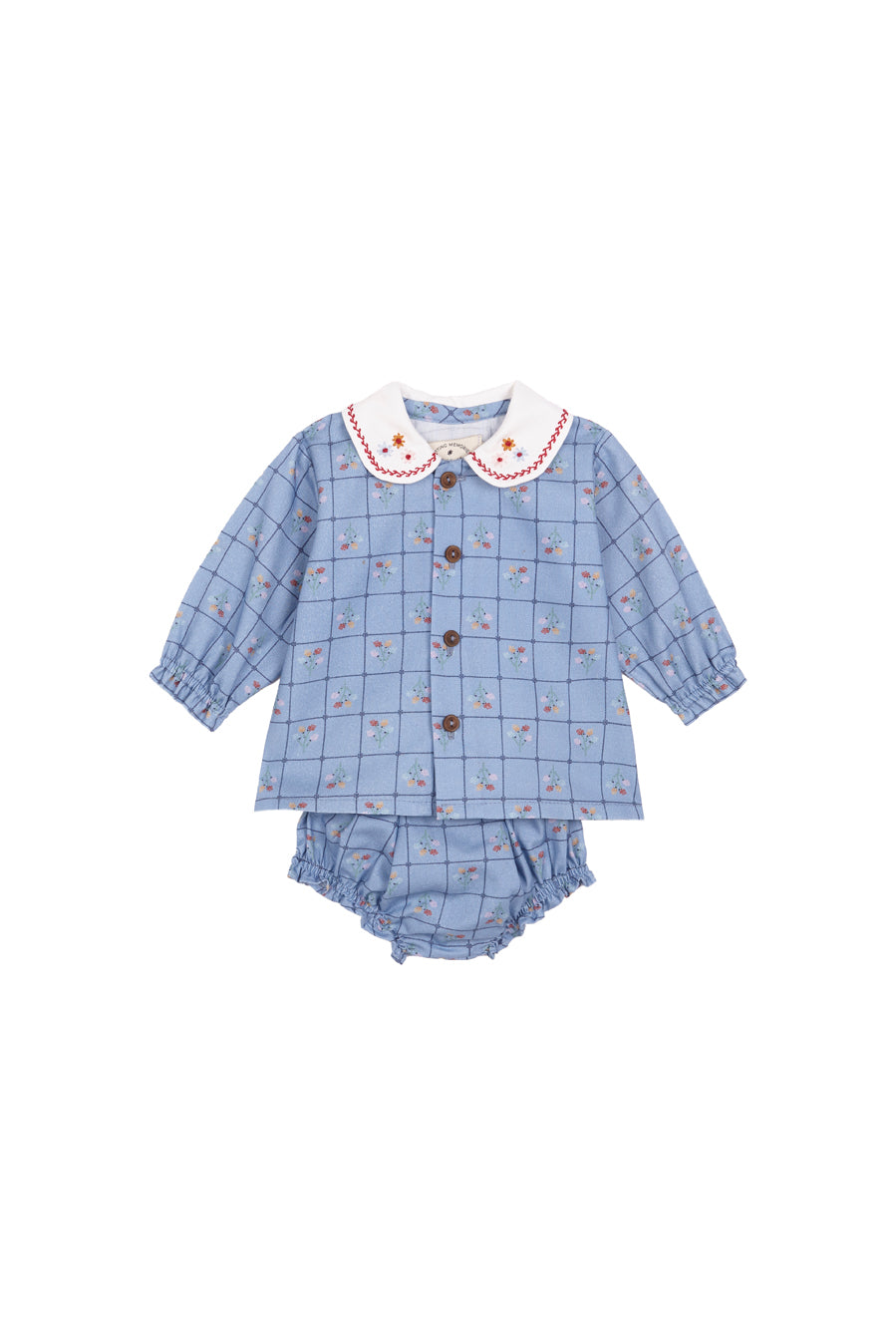 Conjunto de blusa y bloomer bordado Birinit Catherina