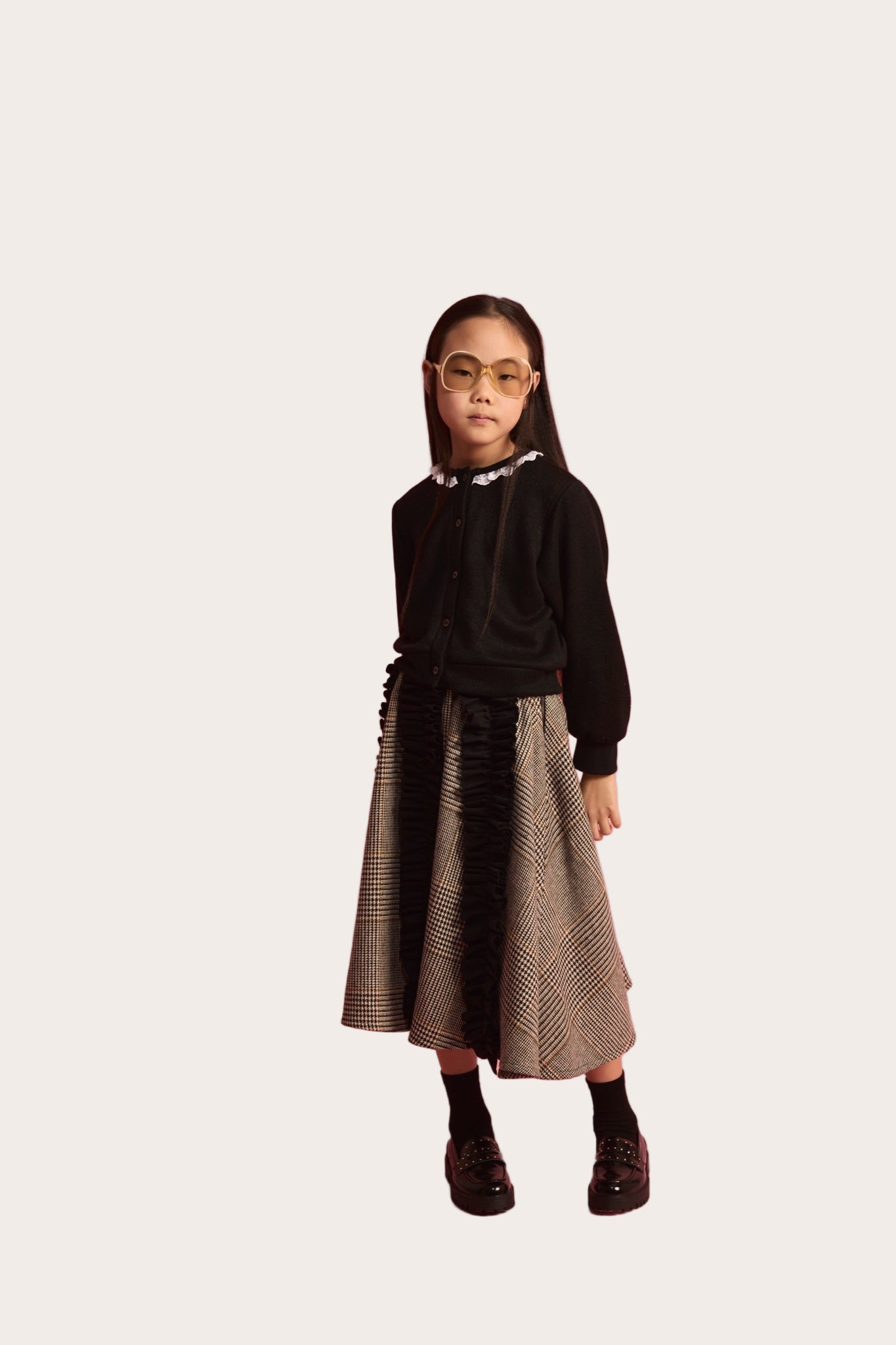 K071 Little Creative Factory valley ruffle circle skirt