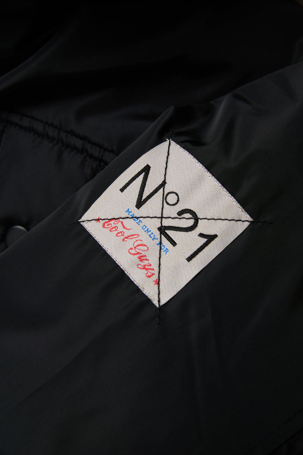 SHORT PUFFER JACKET WITH HOOD - BLACK - N. 21