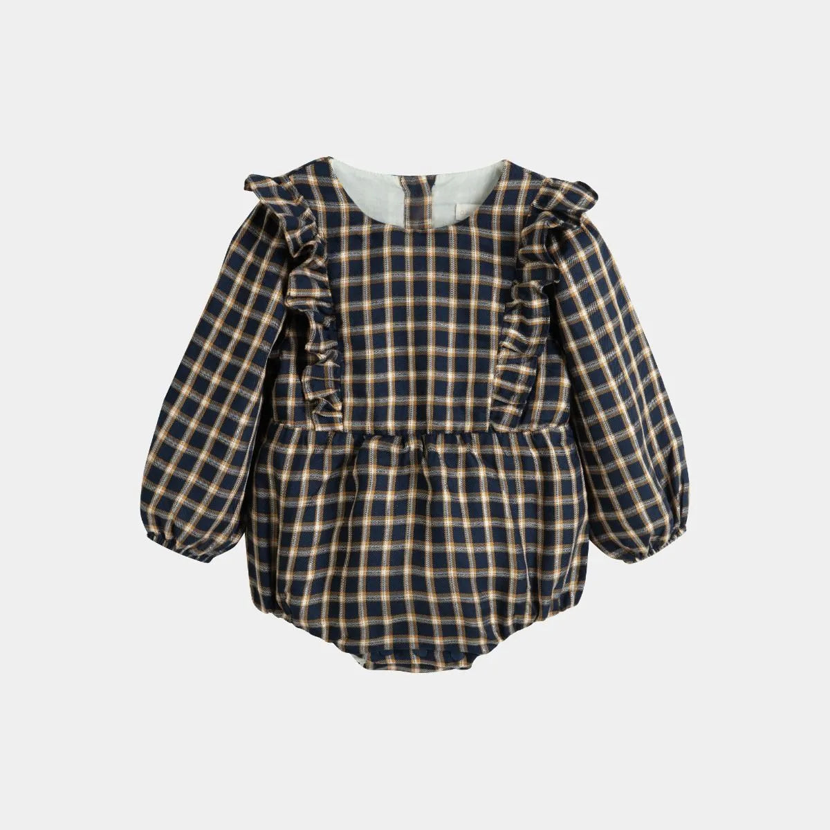 C'era una volta Nina romper blue check lurex
