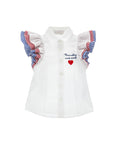 Monnalisa Shirt With Embroidery