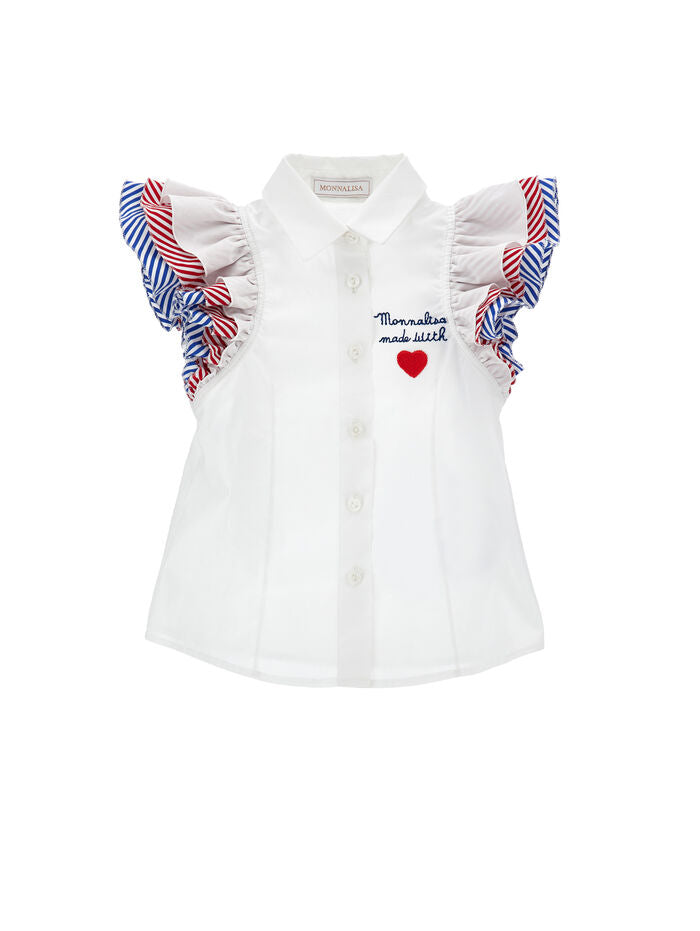 Monnalisa Shirt With Embroidery