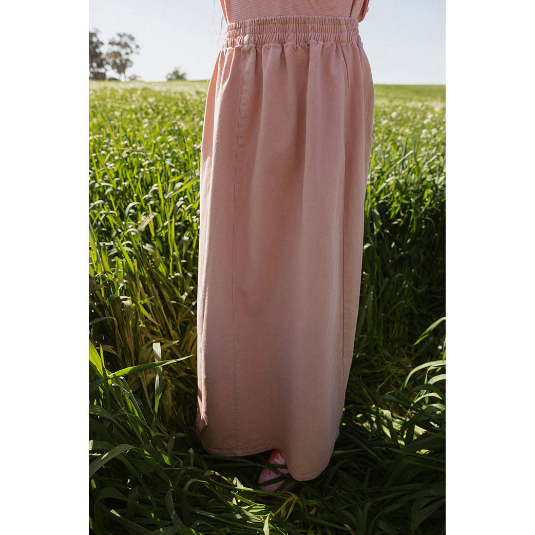 ELS2609 Rose Pink Elastic Skirt