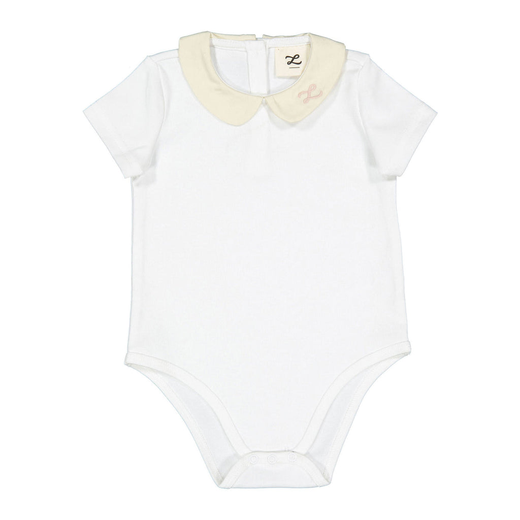 Cream Round Collar Onesie