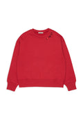 SWEATSHIRT WITH I HEART N21 AROUND COLLAR - CORAL RED