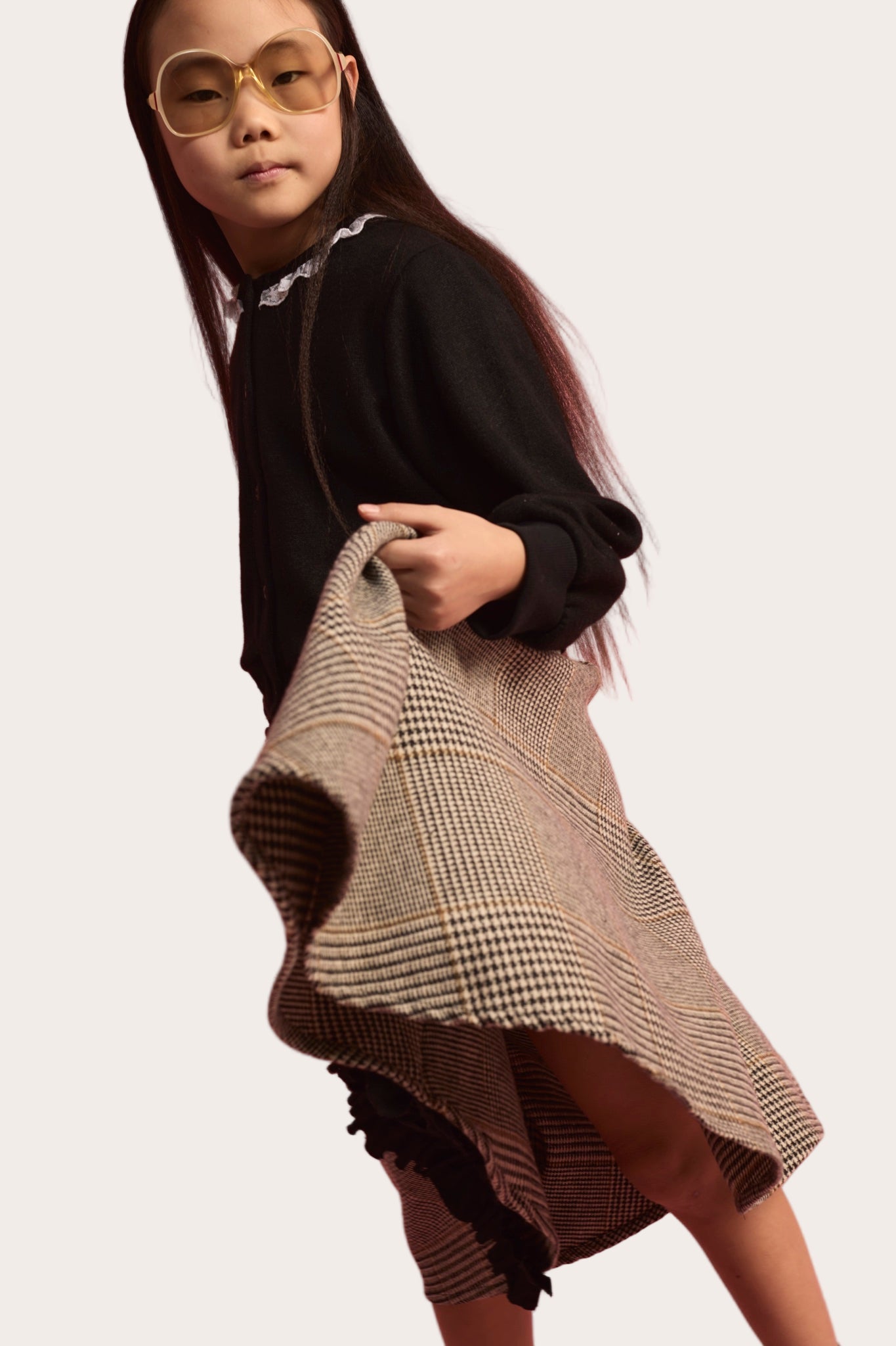 Falda circular con volantes de valle K071 Little Creative Factory