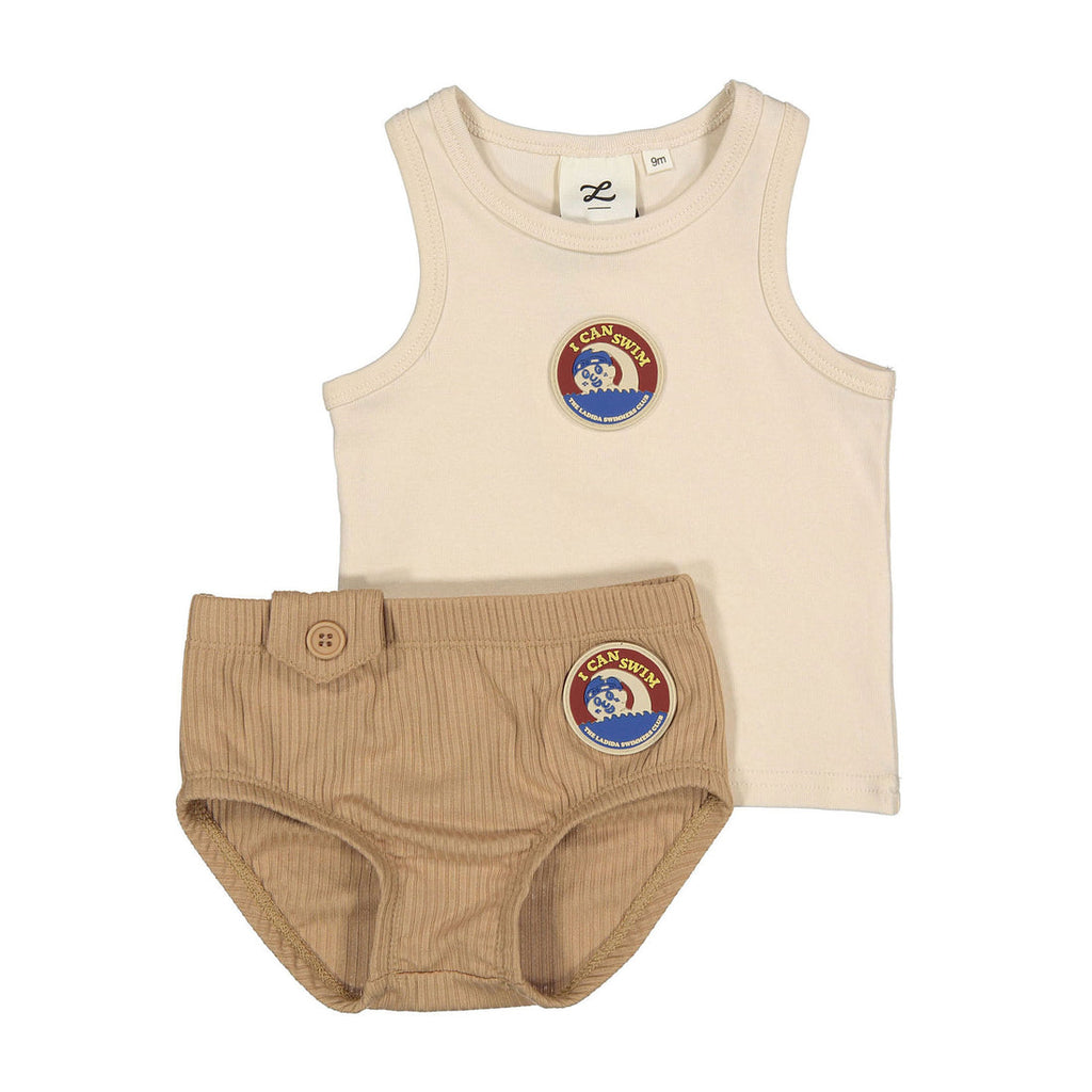 Swimmers Taupe Tank Set