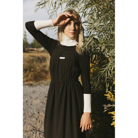 ELW218 Elements Black Jumper With Black Lace Details