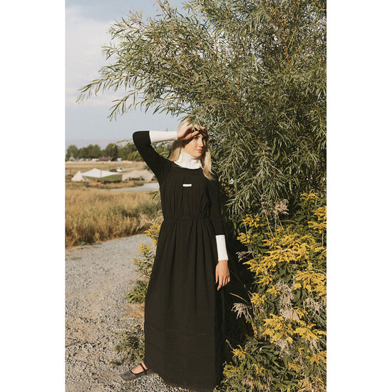 ELW218 Elements Black Jumper With Black Lace Details