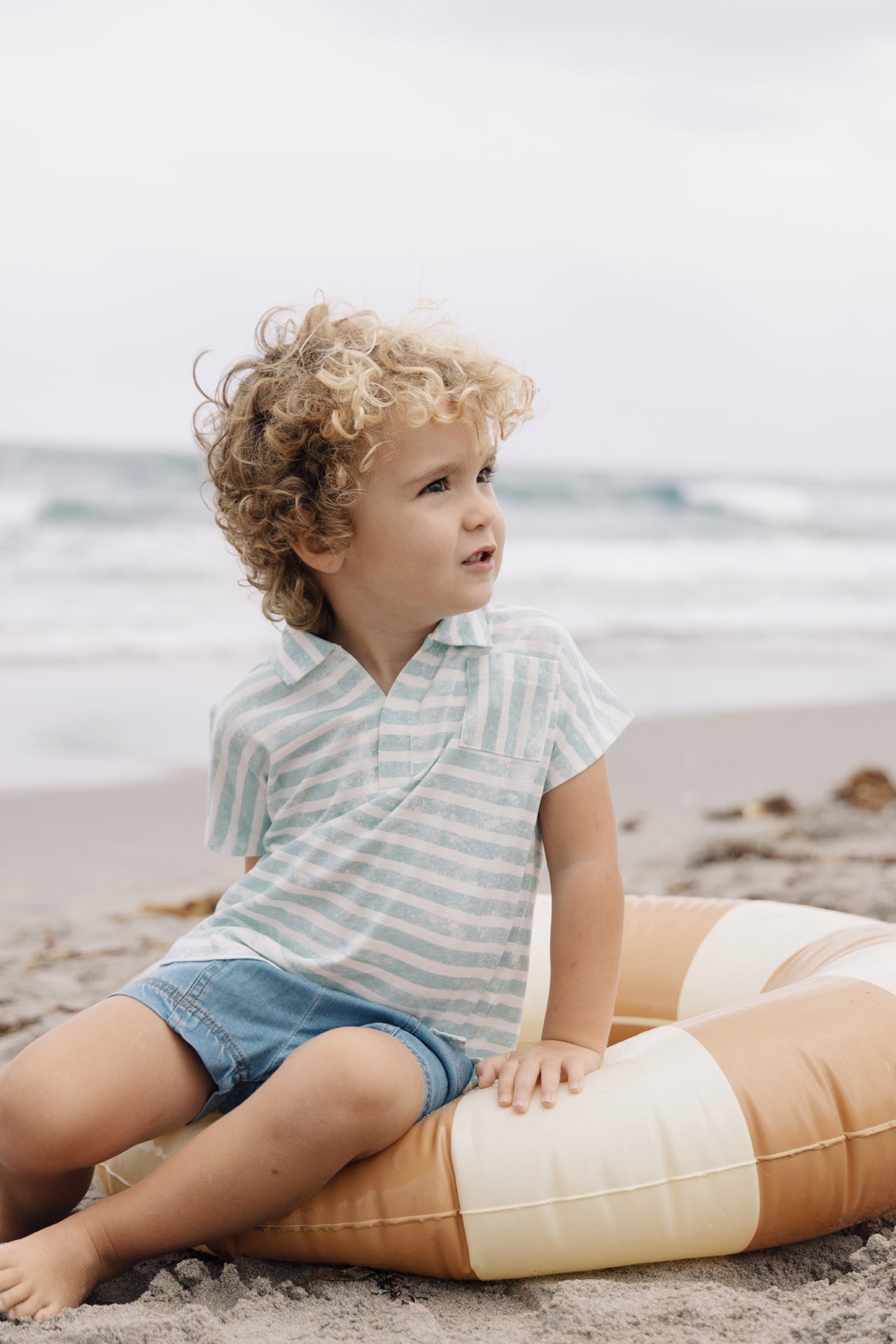 CHAMBRAY SHORTS BLUE CHAMBRAY