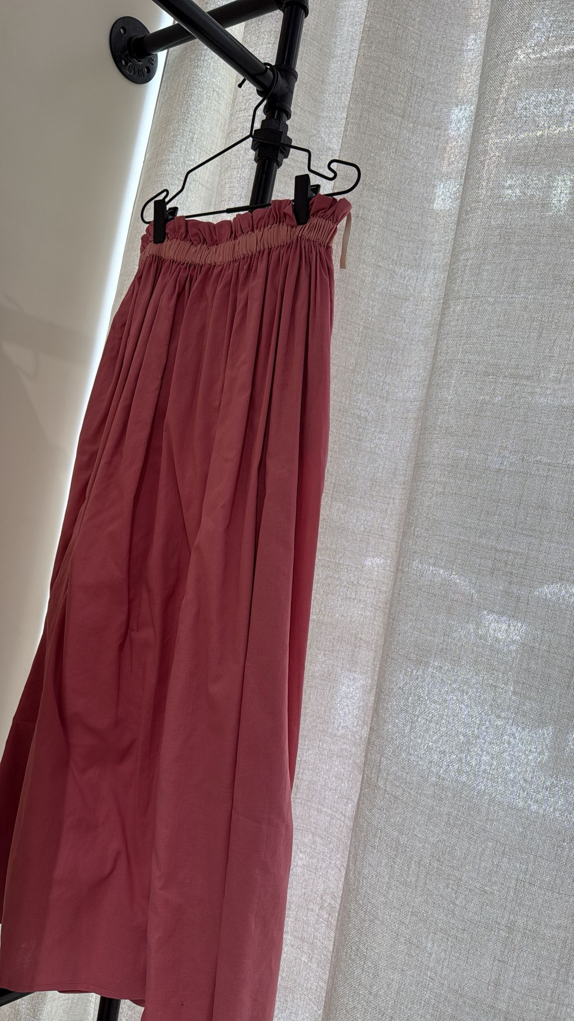 Cotton Taffeta Clara Ruffle Skirt Dusty Rose