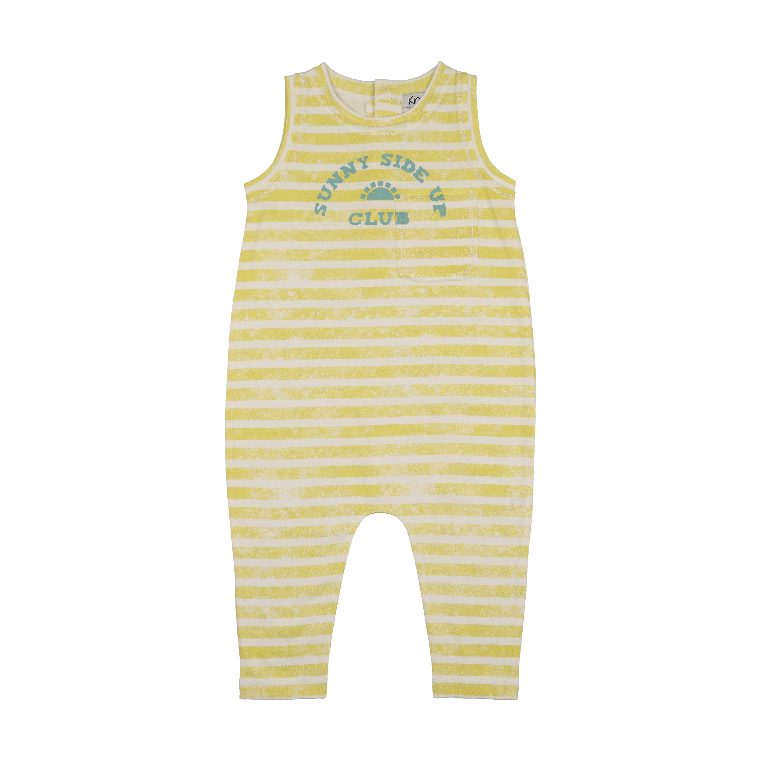 STRIPED LONG ROMPER NEON YELLOW STRIPES