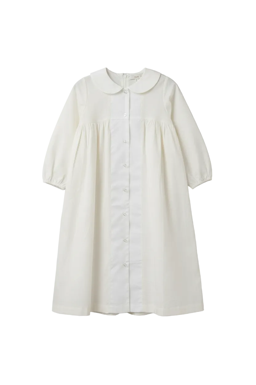 COTTON TAFFETA BABY DOLL GOWN IVORY