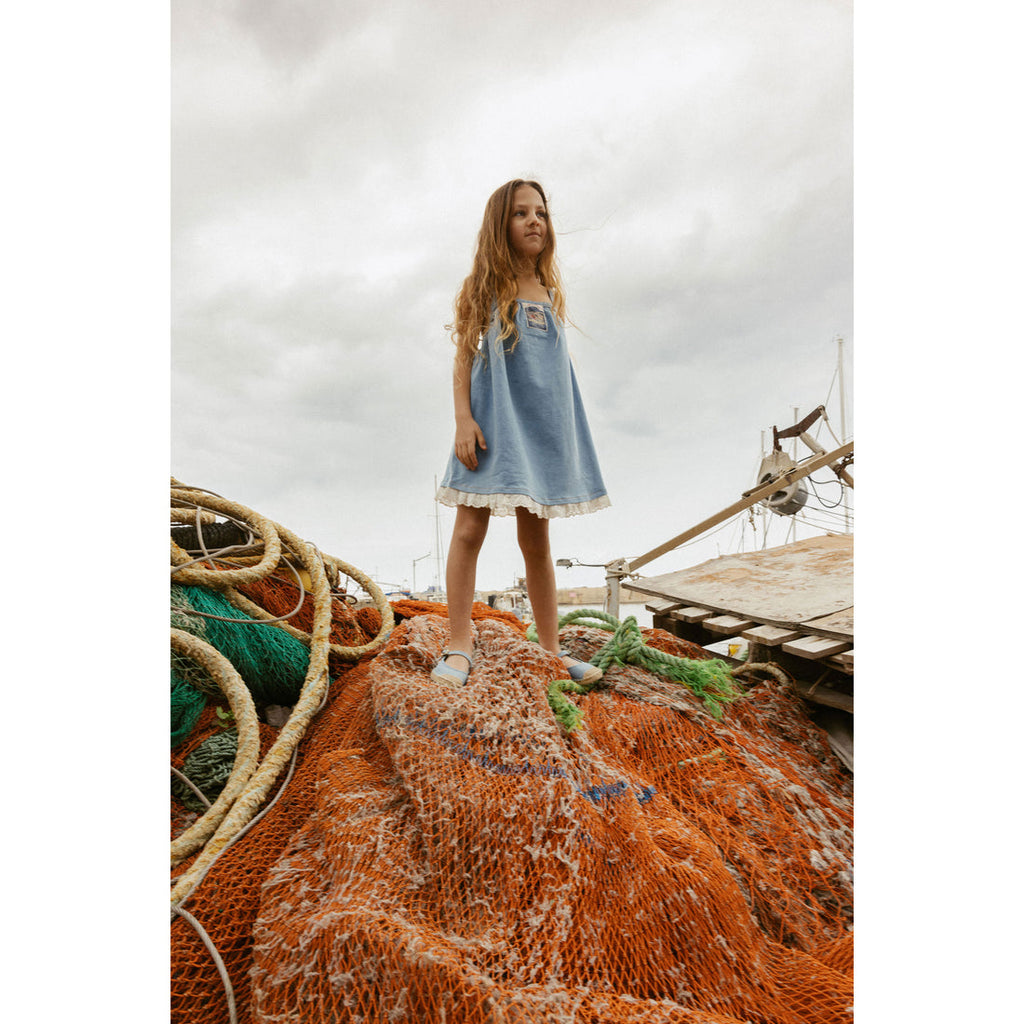 1984382 Denim Eyelet Jumper