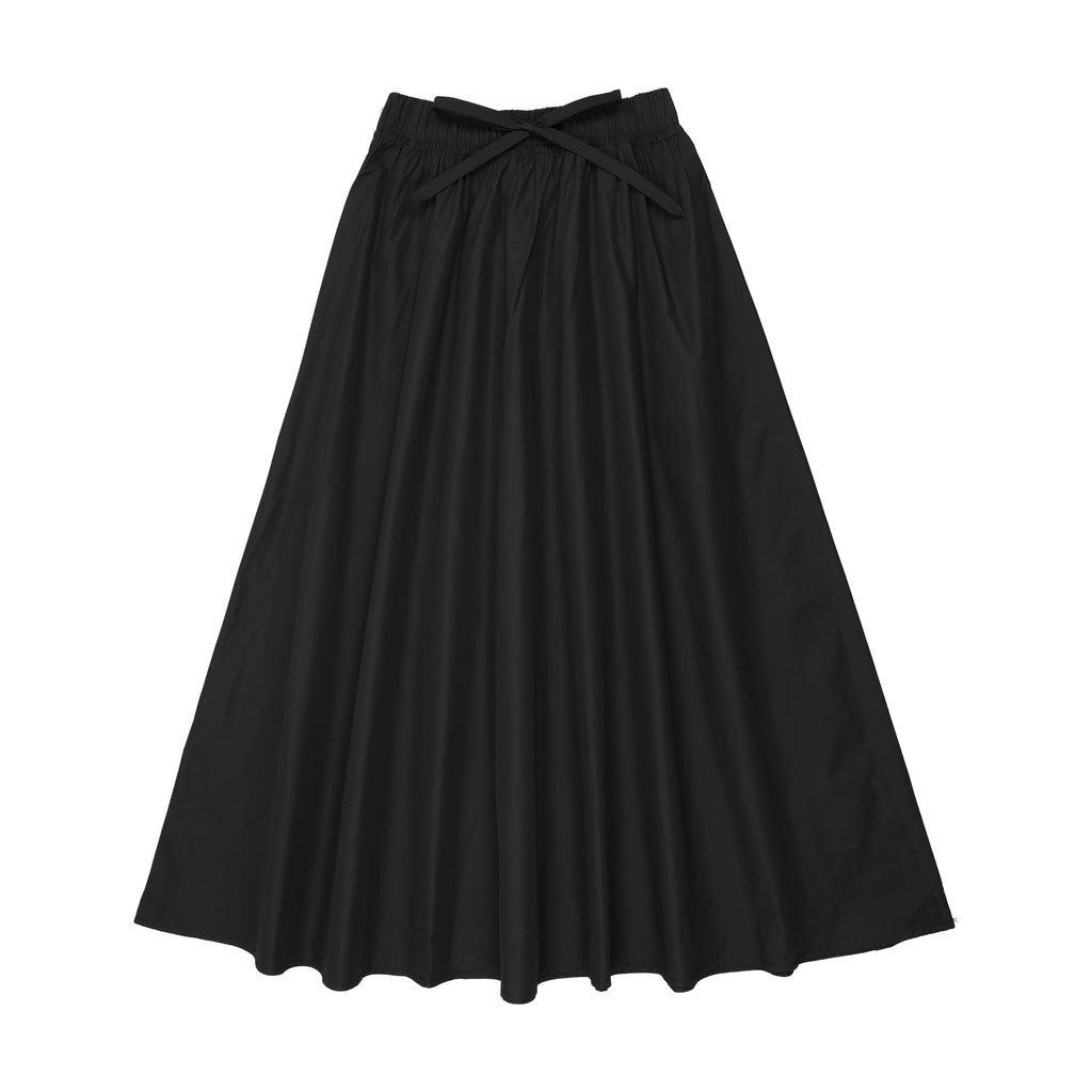 K322 Kin Kin Maxi Taffeta Drawstring Skirt