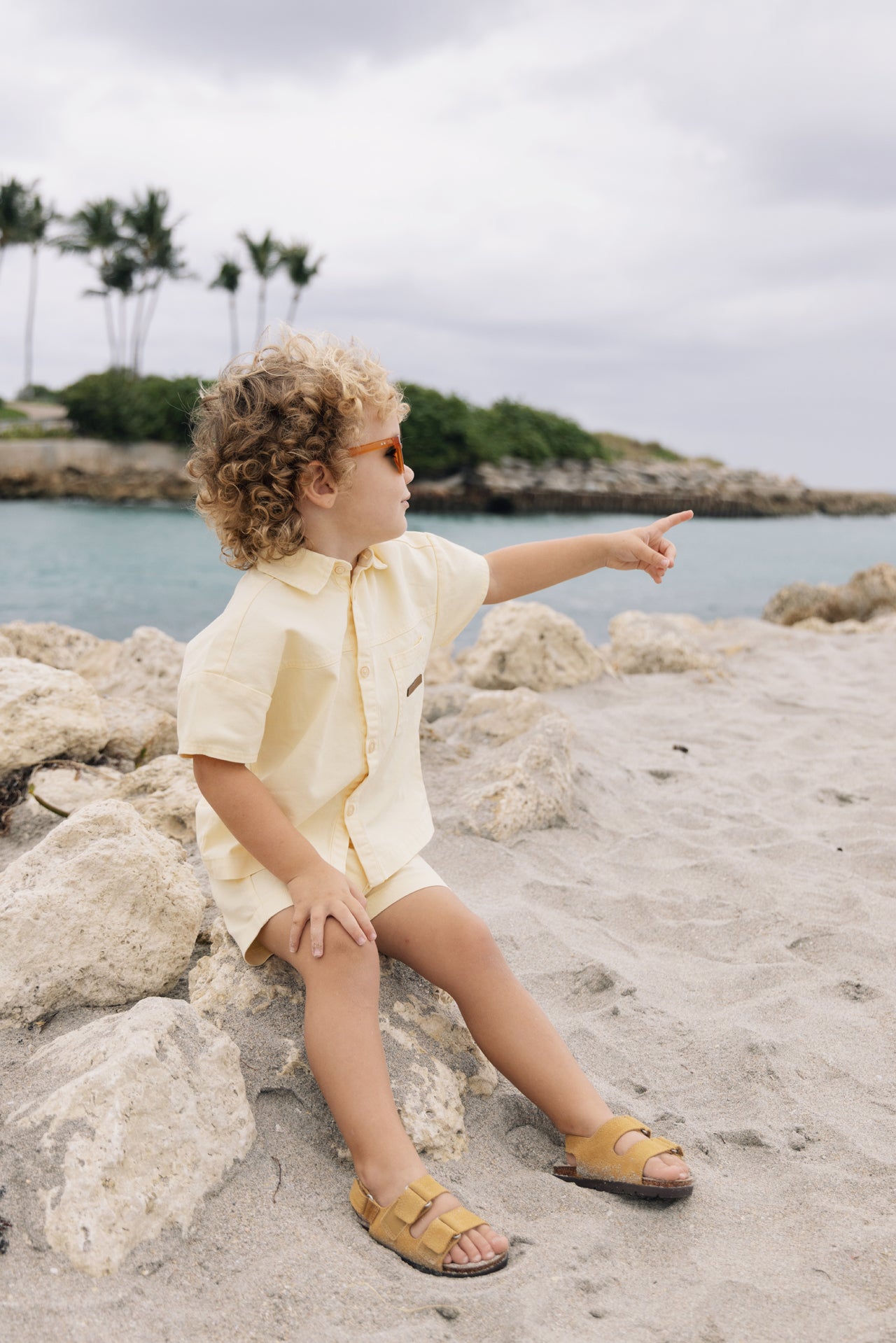 DENIM BOXY SHIRT YELLOW DENIM