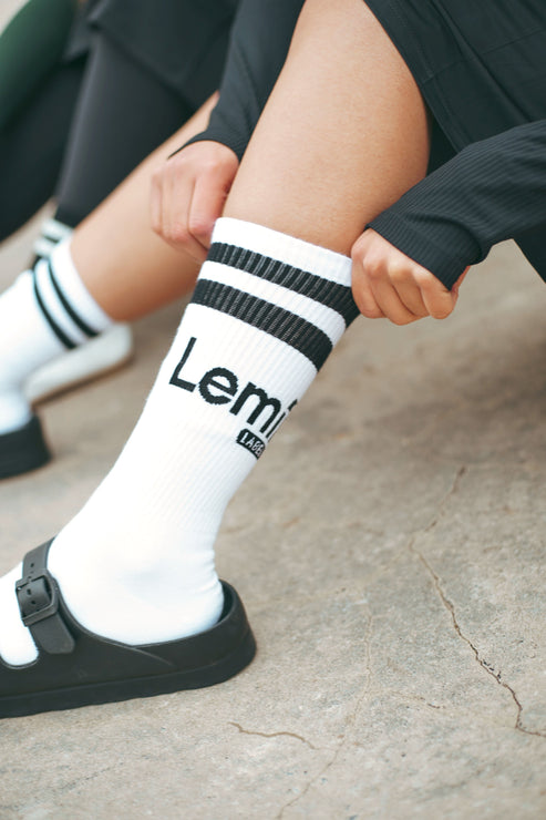 White Crew Socks