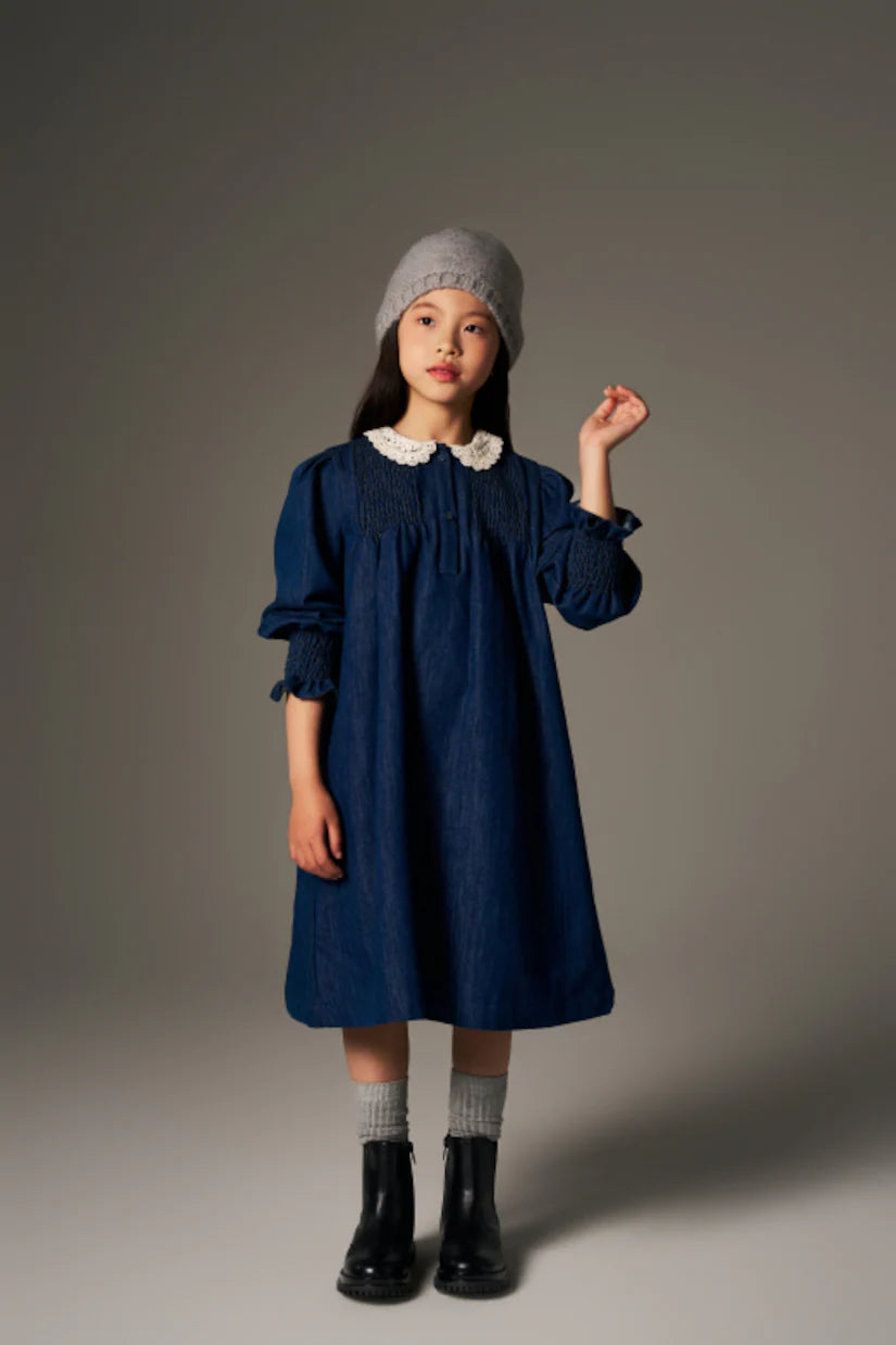 C'era una volta Loredana dress denim blue