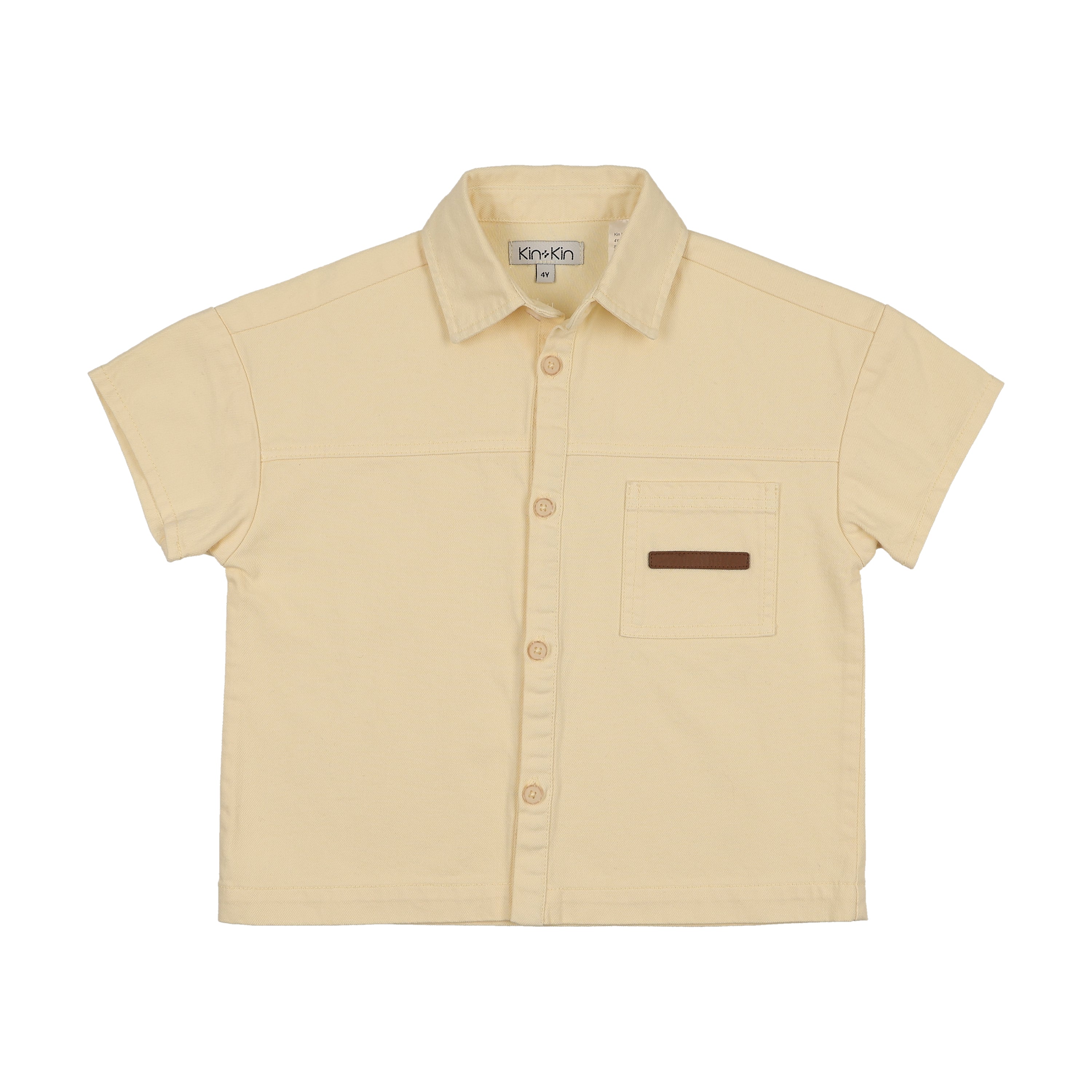 DENIM BOXY SHIRT YELLOW DENIM