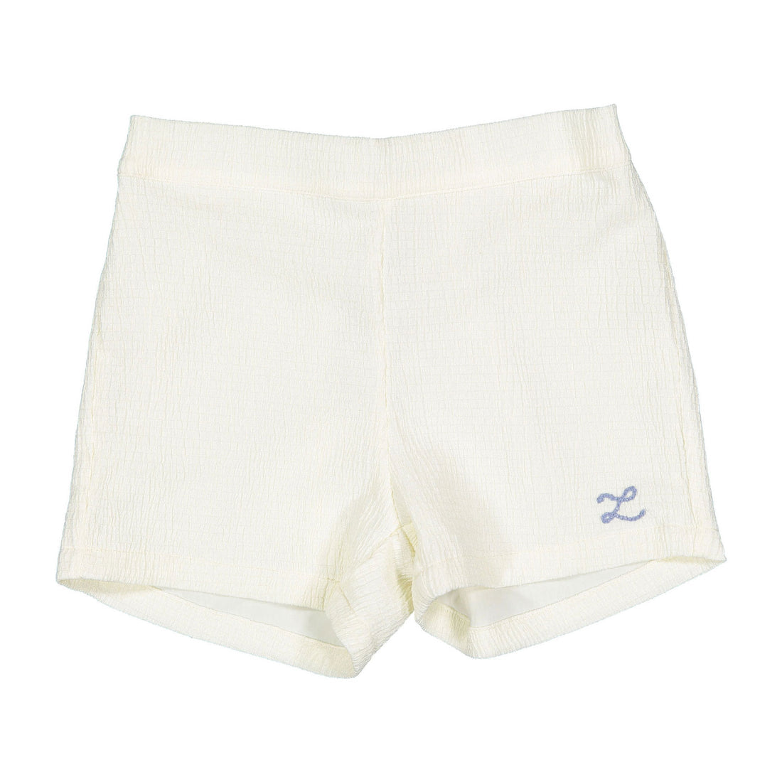 Cream Seersucker Short