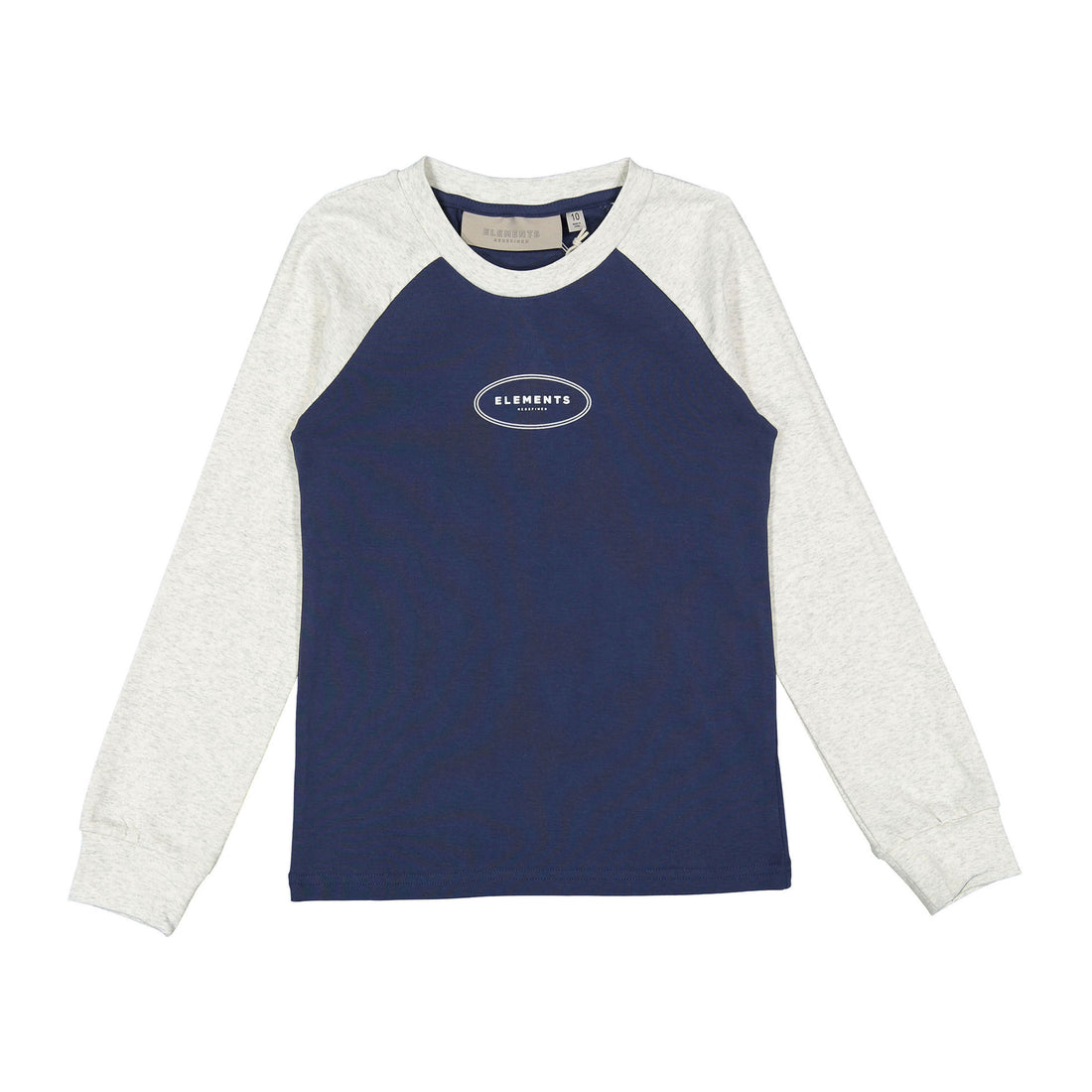 ELS2625 Heather Two Toned Baseball Tee