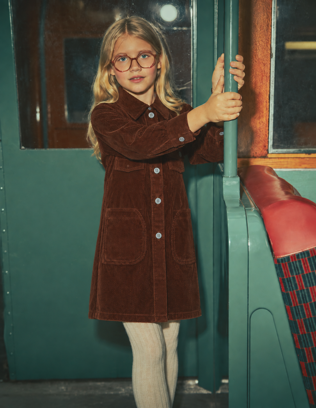 Brown Corduroy Shirt Dress