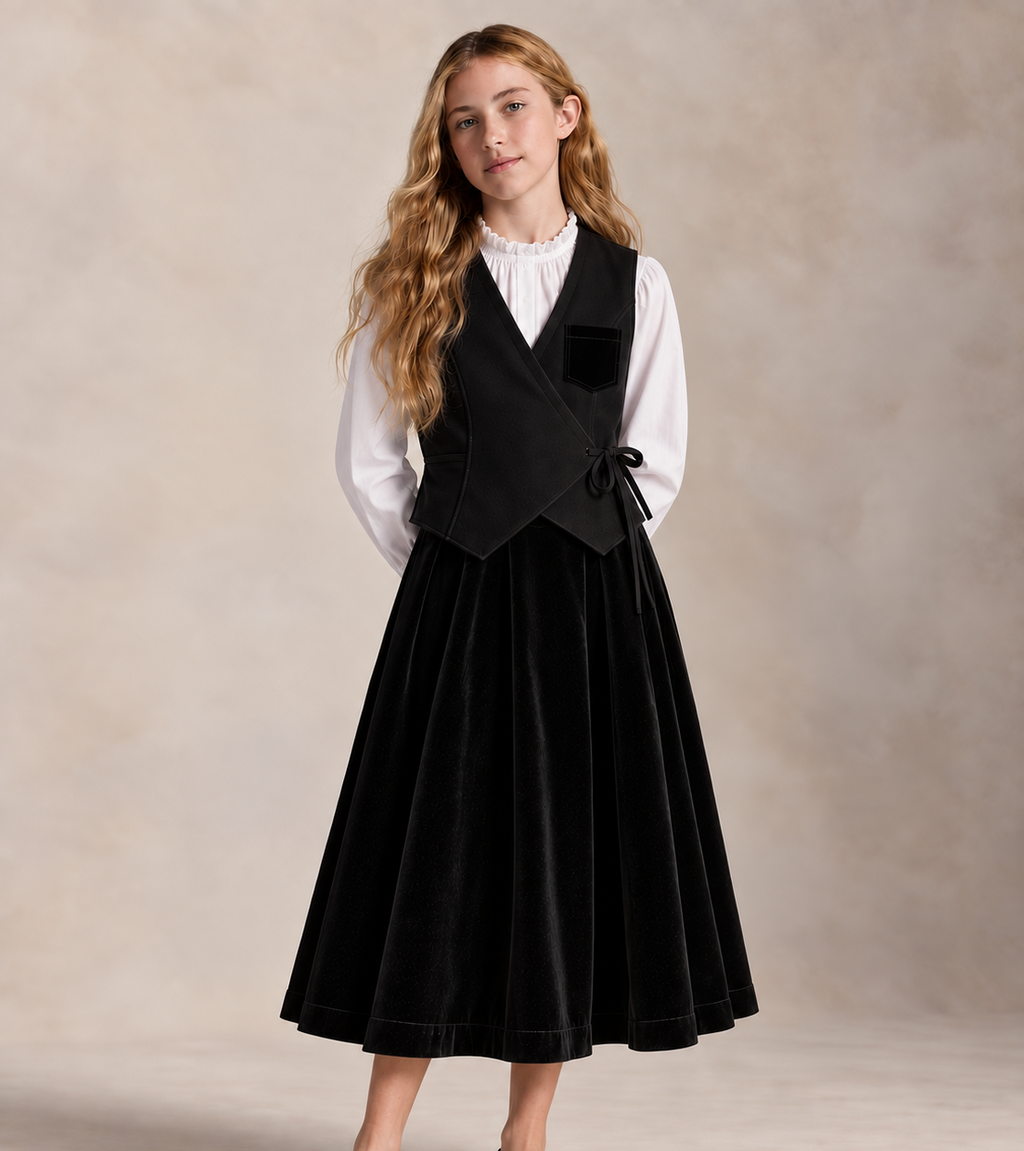 Black Velvet Skirt