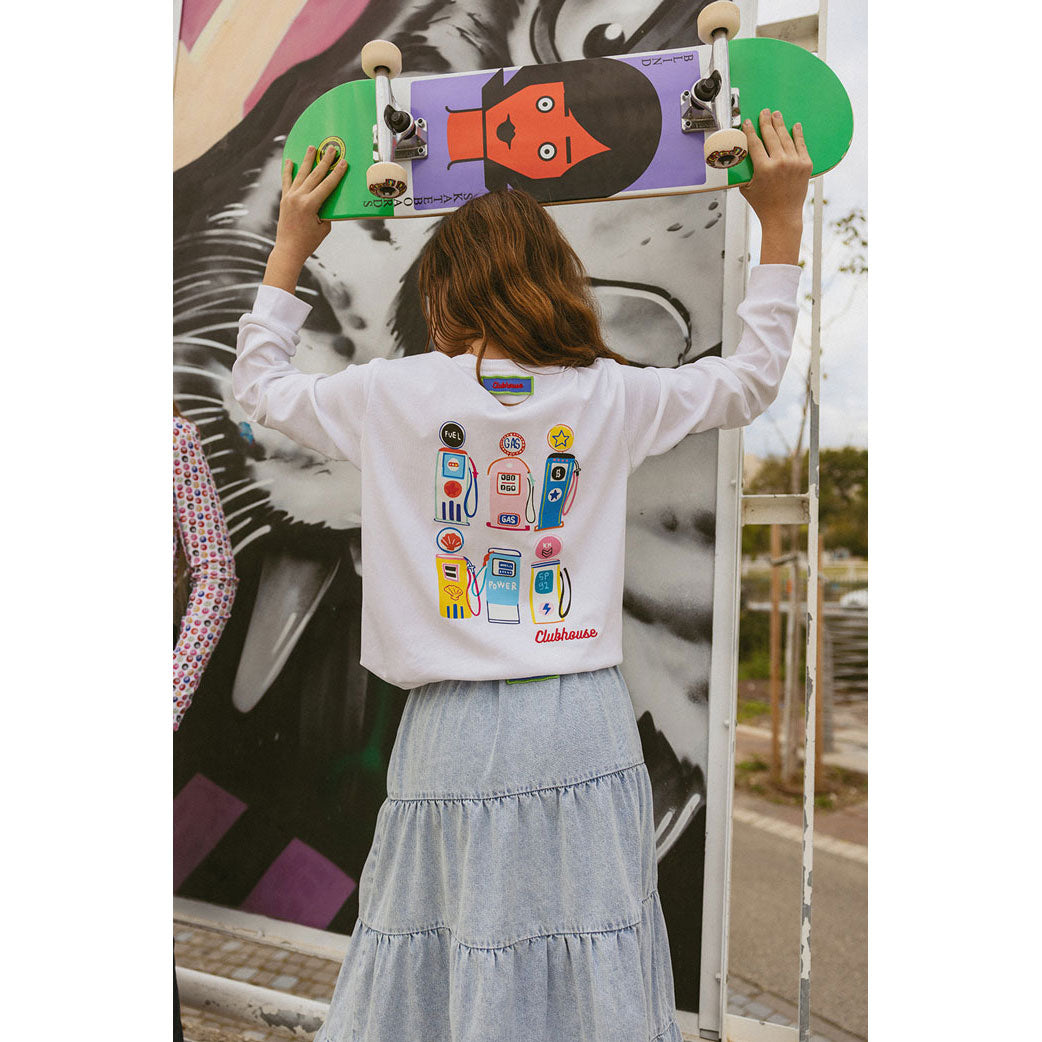 CH25137 Denim Tiered Skirt