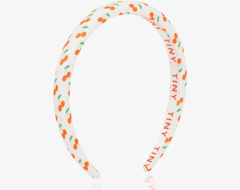 Cherries Padded Headband Off White