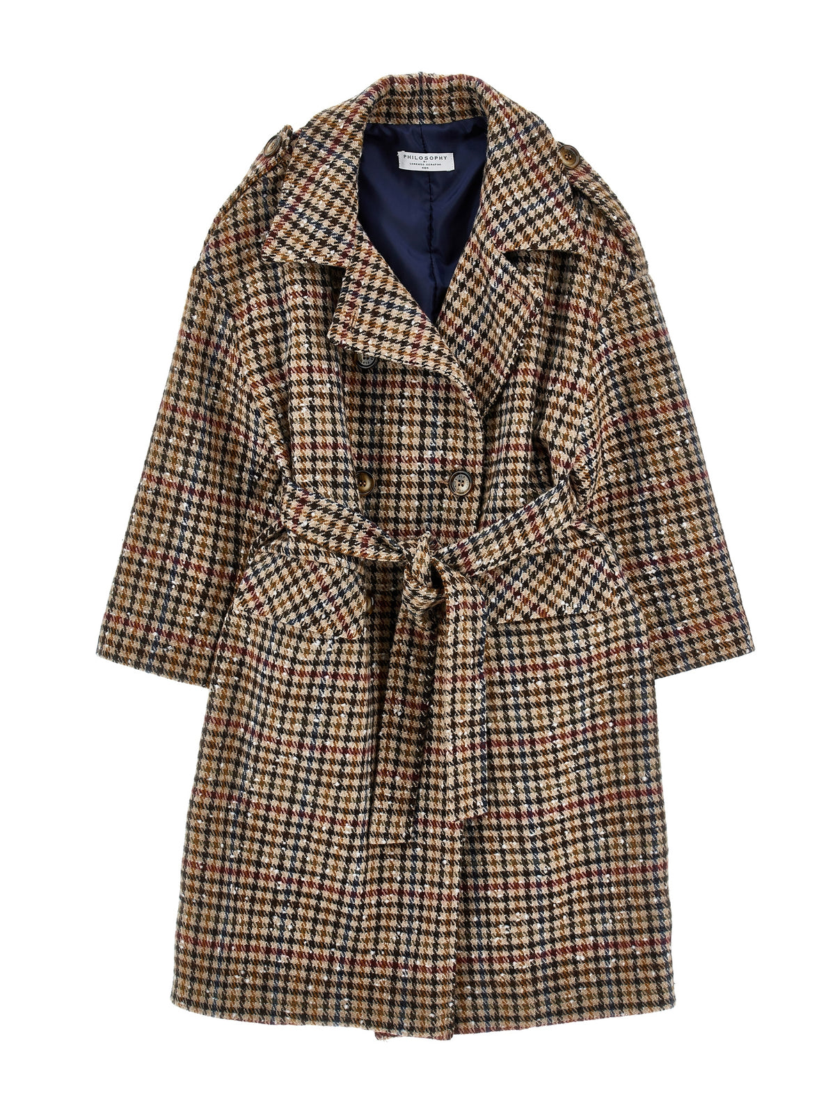 Houndstooth Trenchcoat - Multicolor - Philosophy