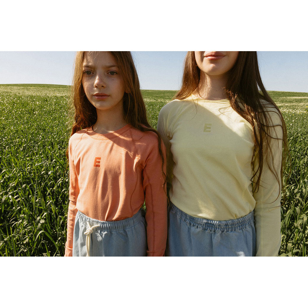ELS2602 Coral E Logo Stitch Tee