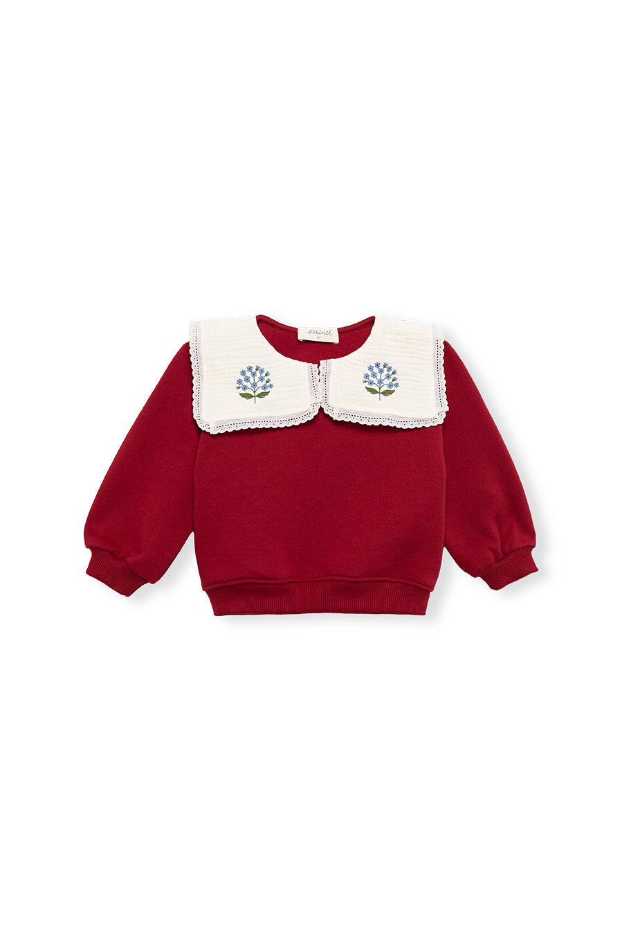 Cherry embroidered collar sweatshirt baby