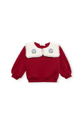 Cherry embroidered collar sweatshirt baby