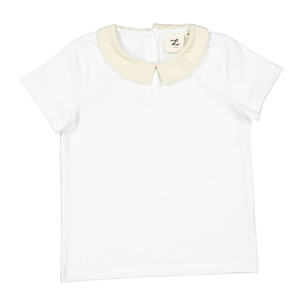 Cream Collar Tee