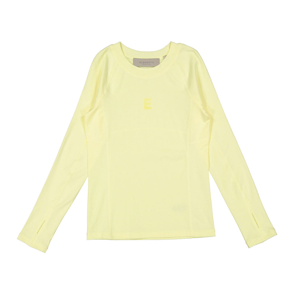 ELS2604 Pale Yellow E Logo Stitch Tee