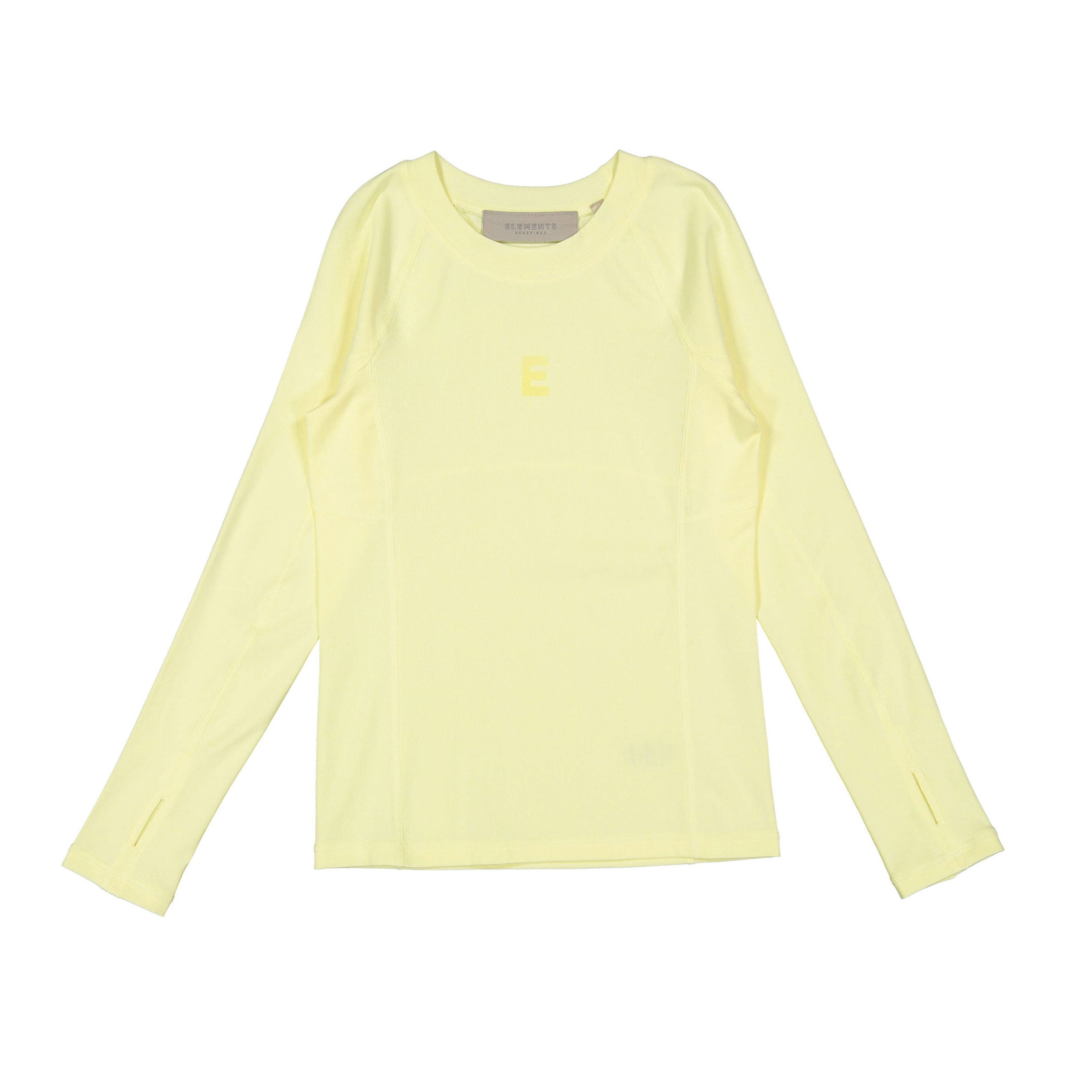 ELS2604 Pale Yellow E Logo Stitch Tee