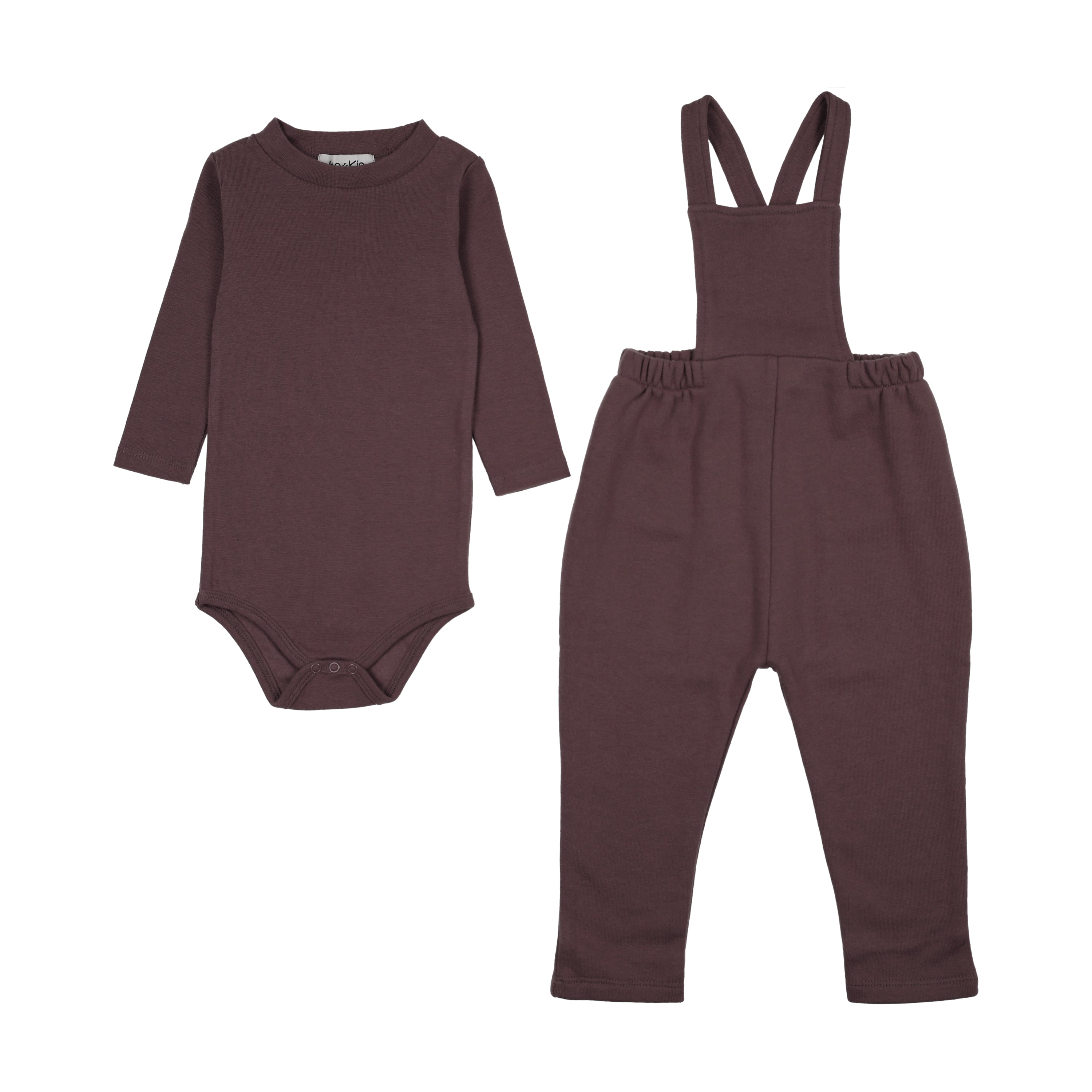 Kin Kin Back Pocket Overall With Mockneck Onesie
