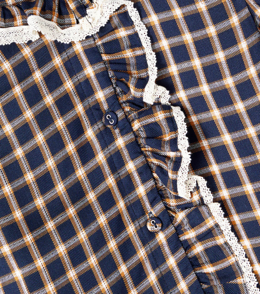 C'era una volta ginevra shirt blue check lurex