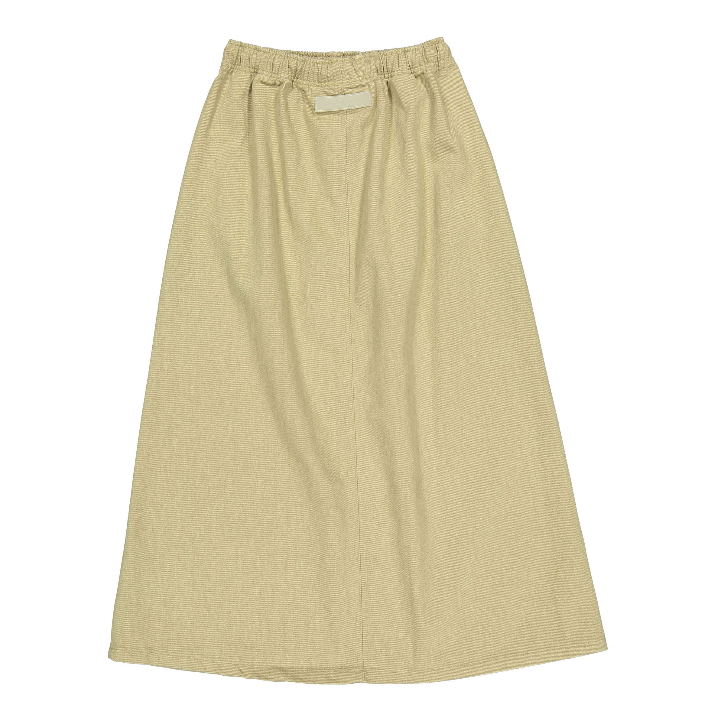 ELS2620 Washed Taupe Denim Drawstring Skirt