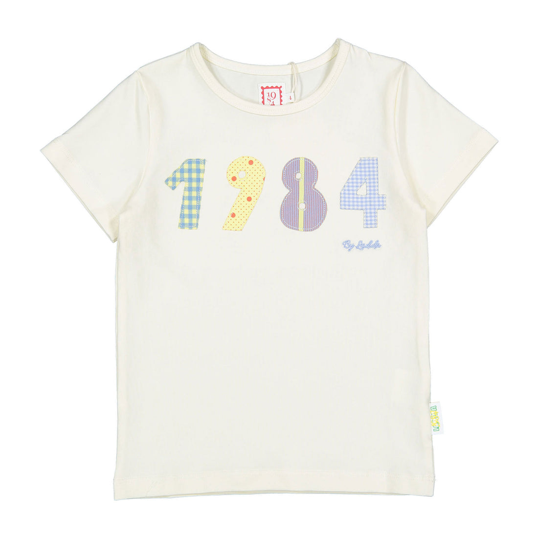 1984329 White Patchwork Blue Tee