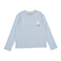 ELS2611 Navy Blue Puff Logo Boxy Tee