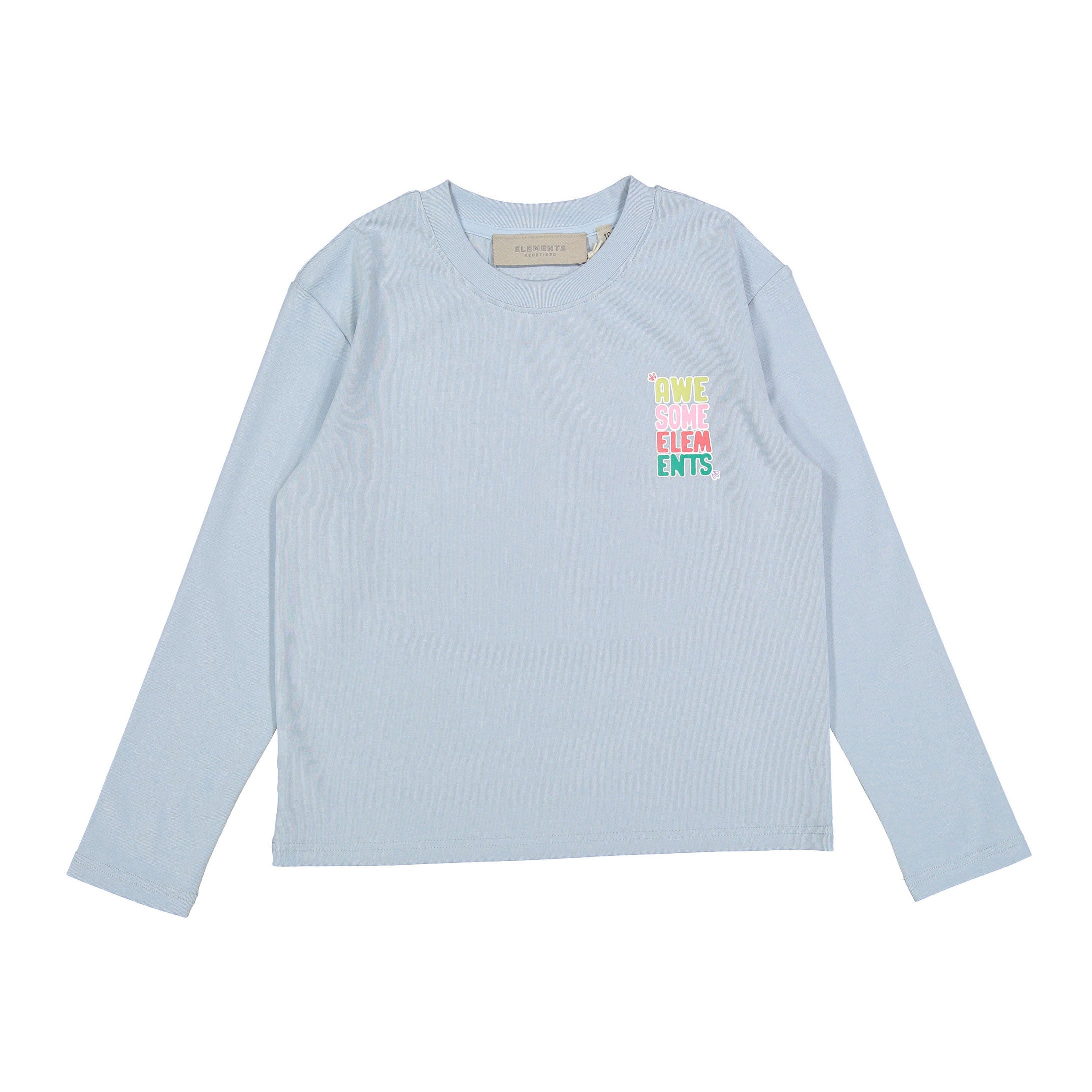 ELS2611 Navy Blue Puff Logo Boxy Tee