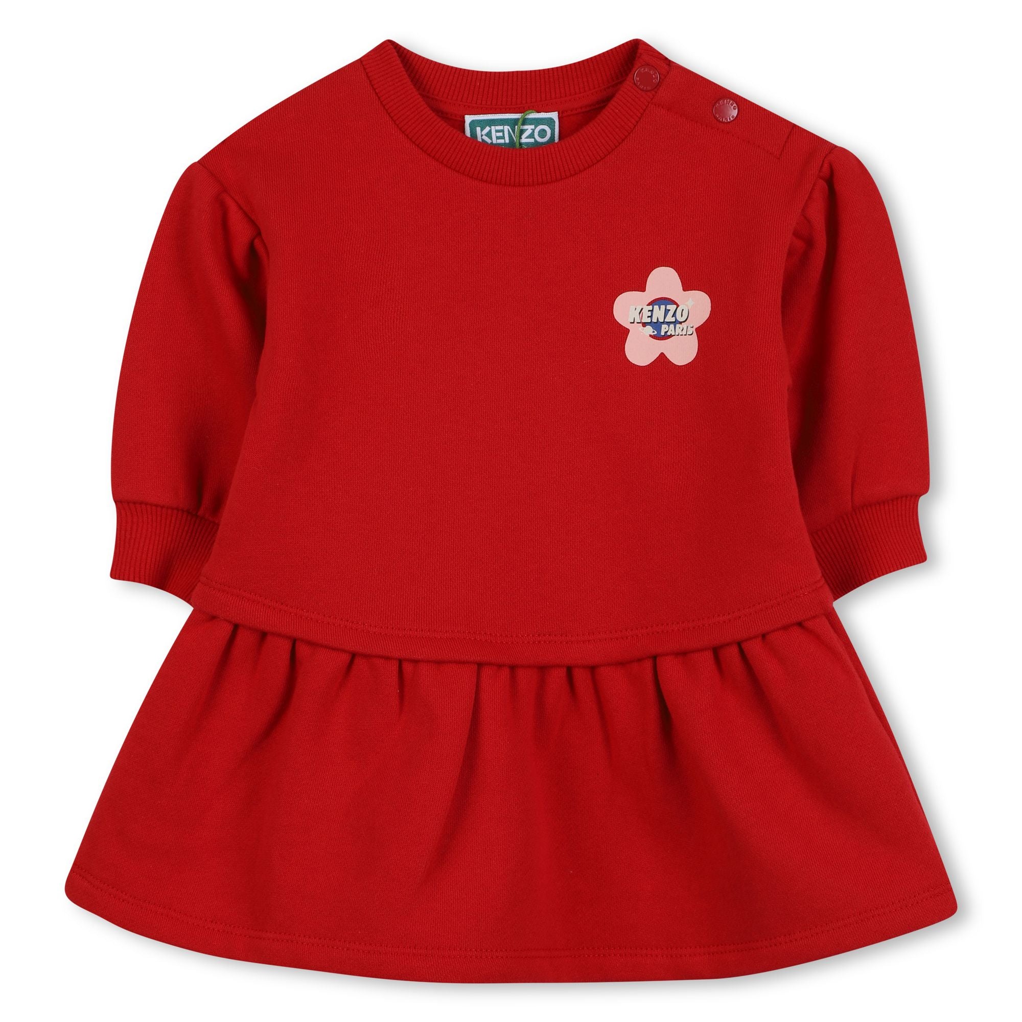 K61273 KENZO DARK RED SWEATSHIRT DRESS