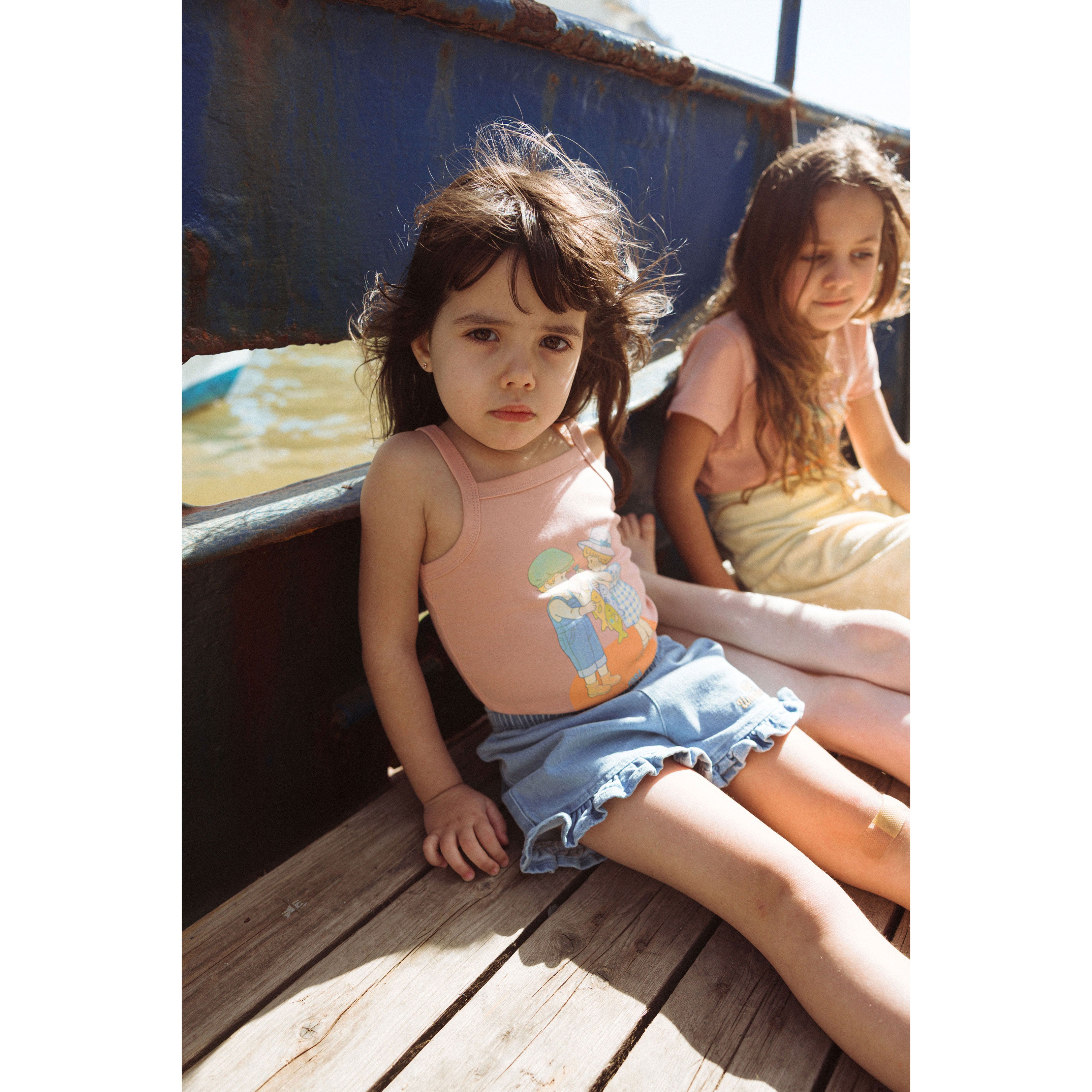 1984439 Denim Ruffle Short