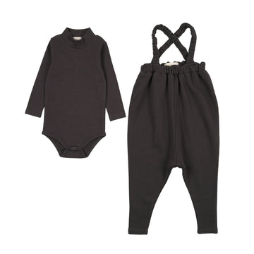 Farren and Me French Terry Overall + Mockneck Onesie Set